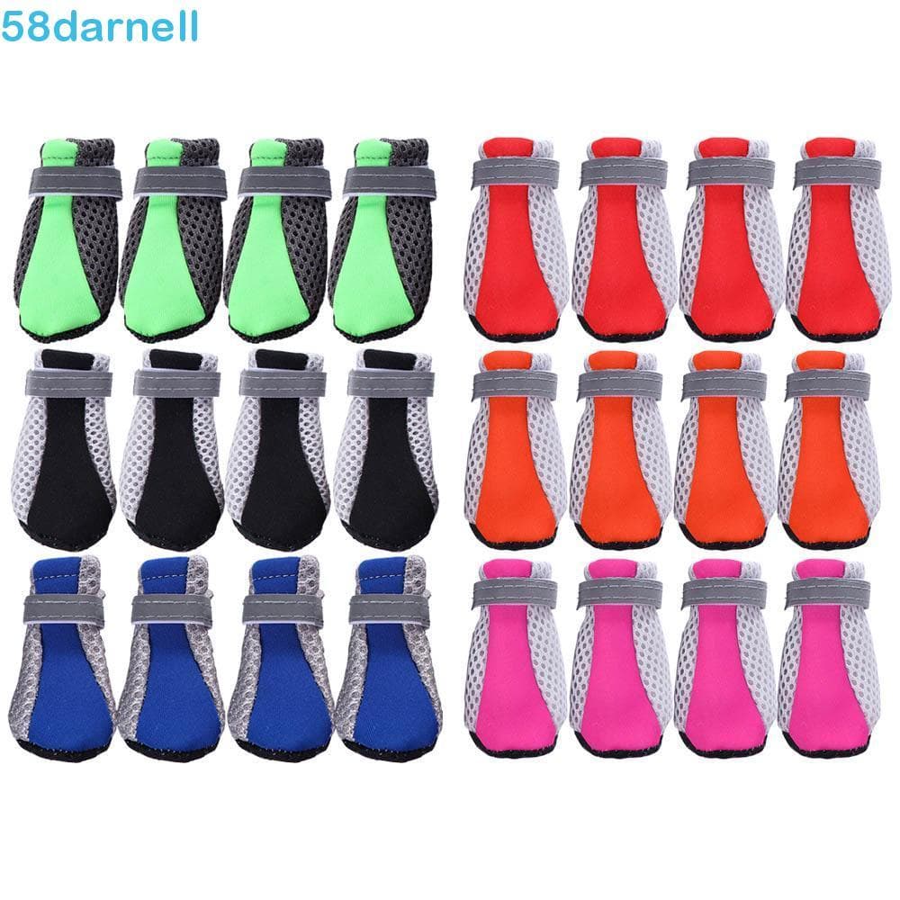 DARNELL Sapatos Para Cães Pequenos E Grandes Protetores Poodle Yorkshire Com Listras Reflexivas Botas De Chuva Animais D