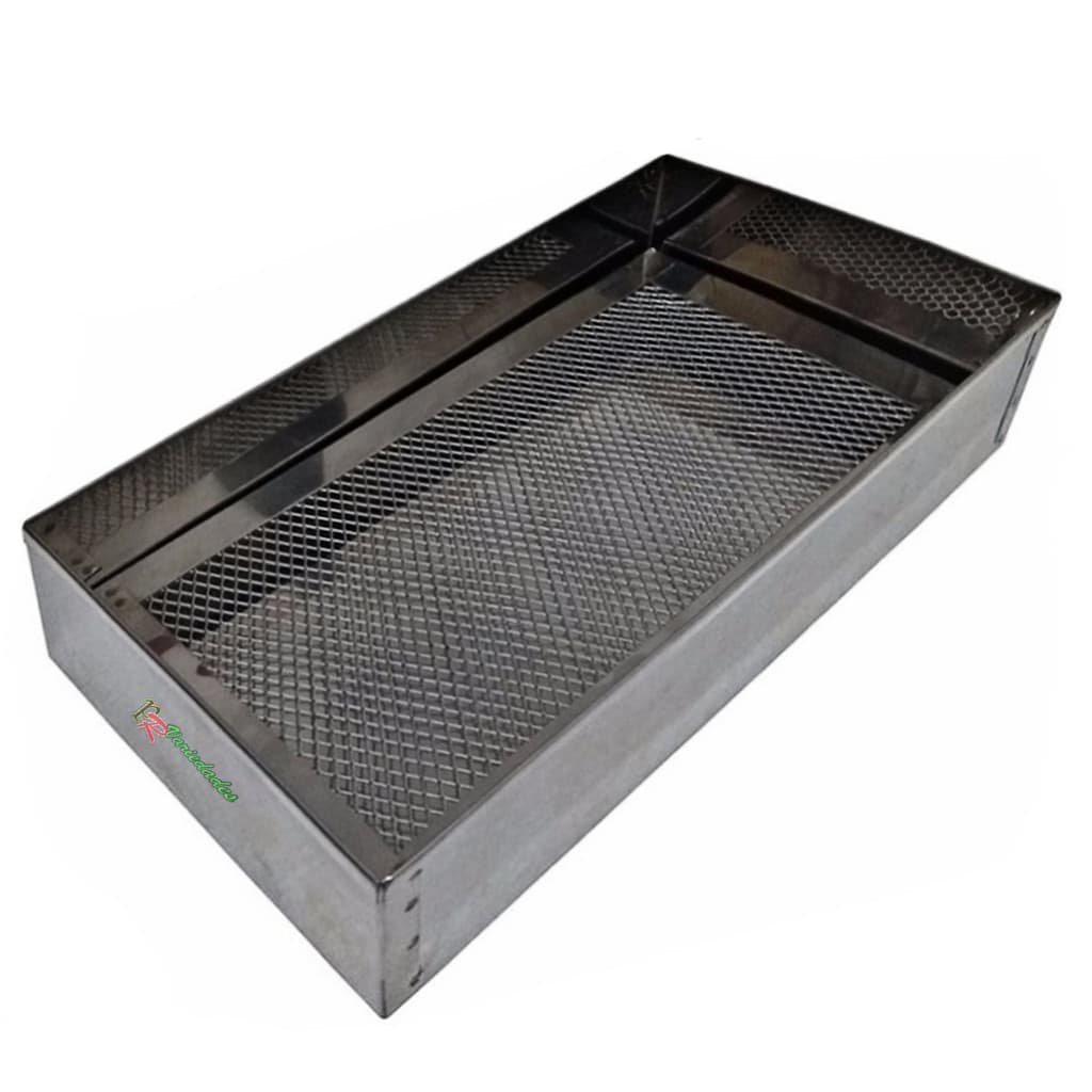 Escorredor P/ Batatas Fritas Inox 20x40x6cm Pastel Salgados