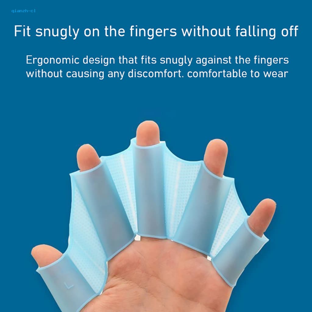 Silicone Swim Fins Pool Swimming Accessories 1 Pair Hand for Kids Adults – Beginner to Professional Aquatic Training W