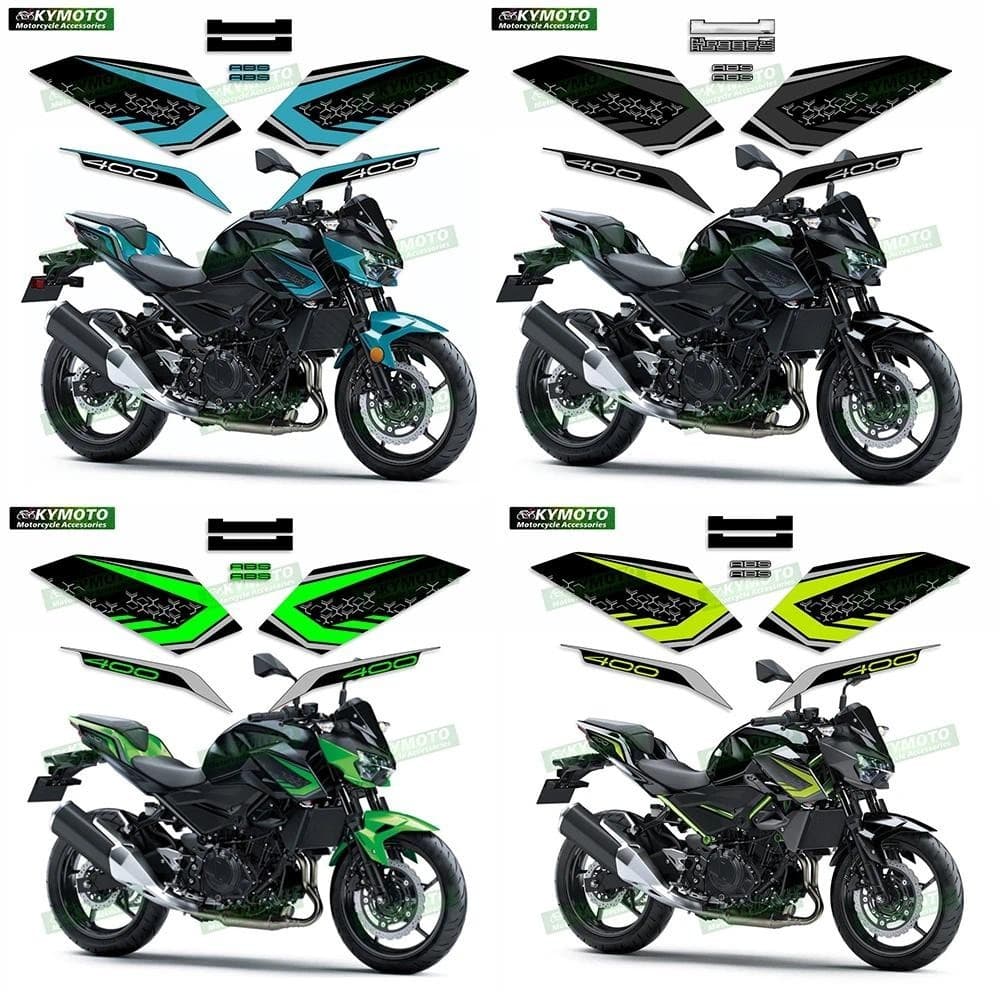 Para Kawasaki Z400 Z 400 Acessórios Da Motocicleta Capacete Pára-Brisa Carenagem Decalque À Prova Dwaterproof Água Refle