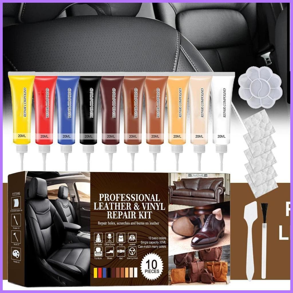 Kit De Recoloração De Móveis De Assento De Couro Para Reparo , Remodelação De Volante Painel wheqenbr