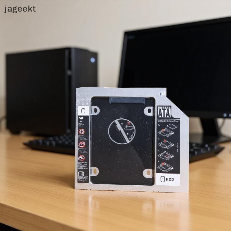 [jageekt] 1 Conjunto De 2.5 " SSD CD DVD Para HDD Case Gabinete-ROM ODD Optibay Plástico Alumínio Universal 9.5/12.7 Mm 