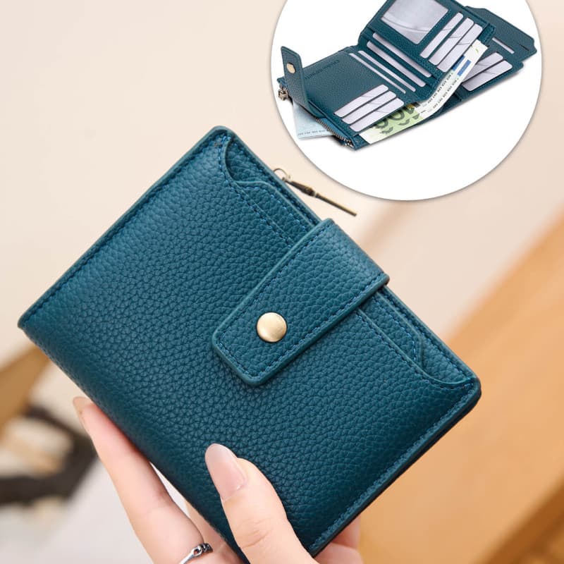 Carteira Tripla Com Bloqueio De RFID E Slot Para Cartão Removível | Carteiras Portáteis Identificação Moedas Vários Cart