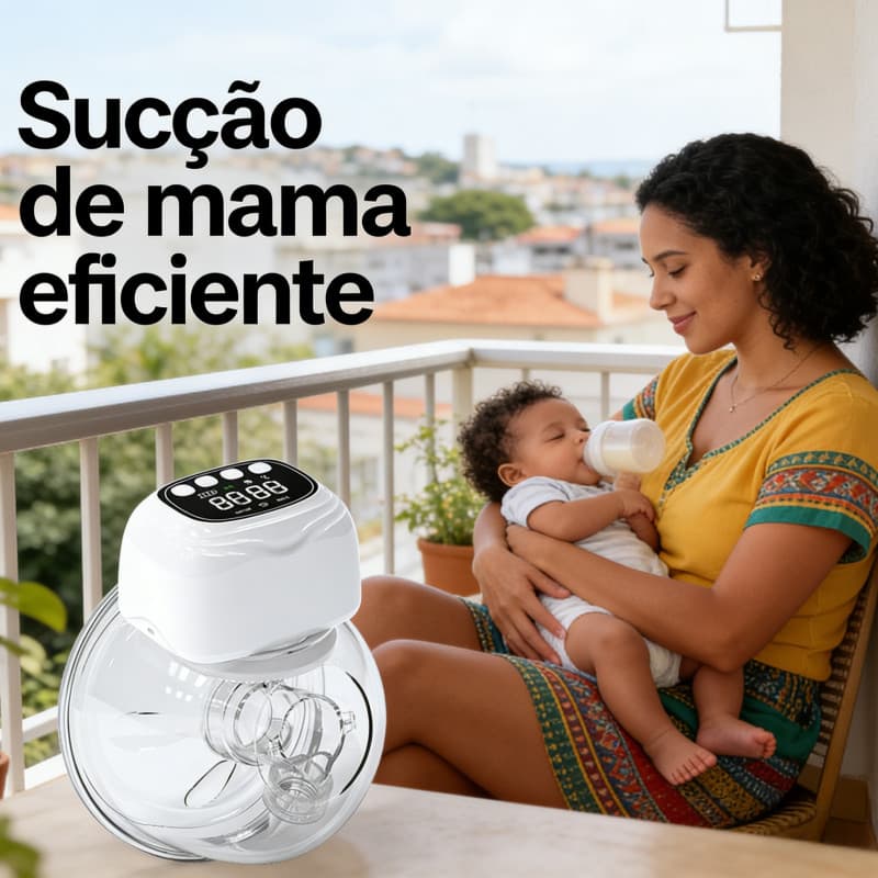 Extrator de leite materno, bomba elétrica portátil recarregável para amamentação