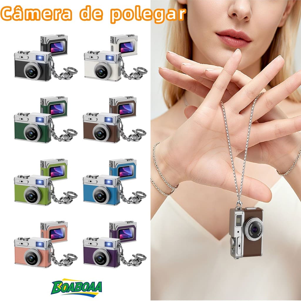 Câmera Digital Retro CCD 1080P – Mini Cam com Tela, Portátil Vintage para Esportes e Filmagens