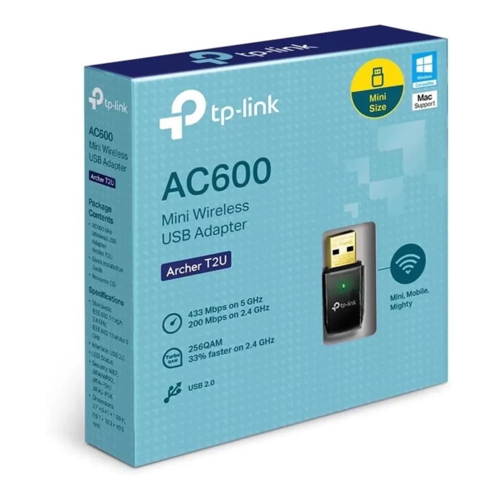 Adaptador Usb Wireless Tp-Link Archer T2U Ac600 Dual Band