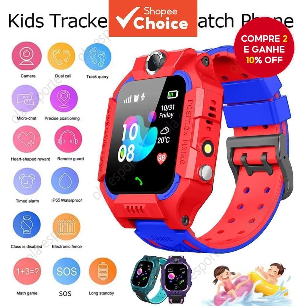 Crianças Relógio Inteligente SOS LBS Câmera De Localização 2G Cartão Sim Chamada À Prova Dwaterproof Água GPS Criança Sm