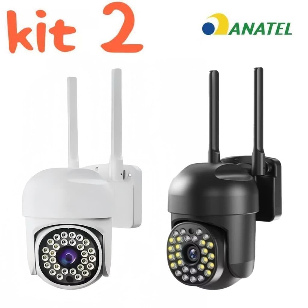 Câmera WIFI - IP66 com alarme IR 28 LED Wifi HD Dual Volt Motion Sensor app YOOSEE kit 2 fang