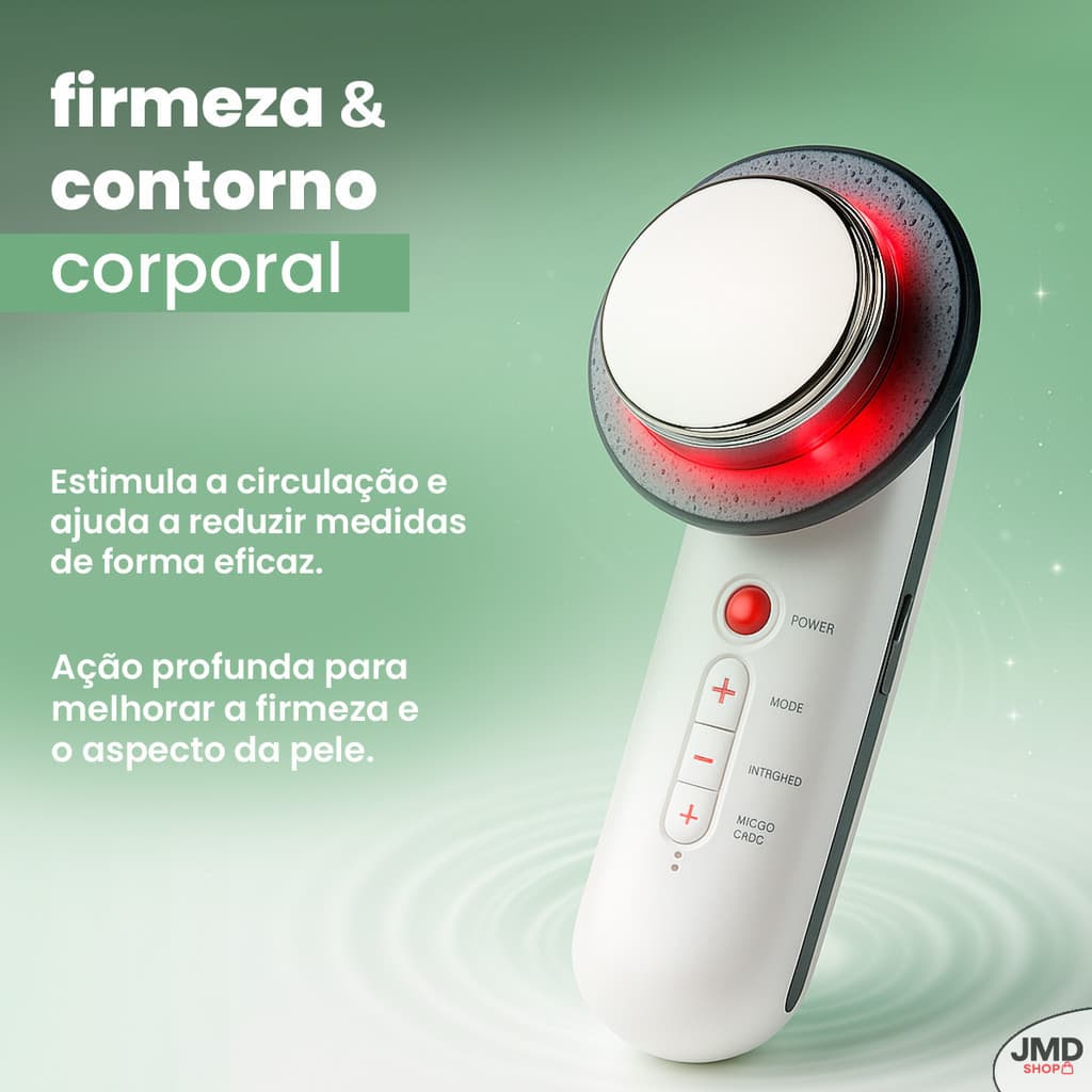Massageador Bivolt anti envelhecimento rugas beleza Aparelho Portátil Ultrassom Tens Infravermelho 