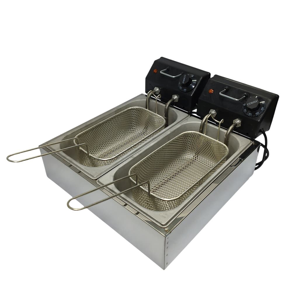 Fritadeira Eletrica 6 Litros Dupla Cuba Inox Com Cesto Fryer Max
