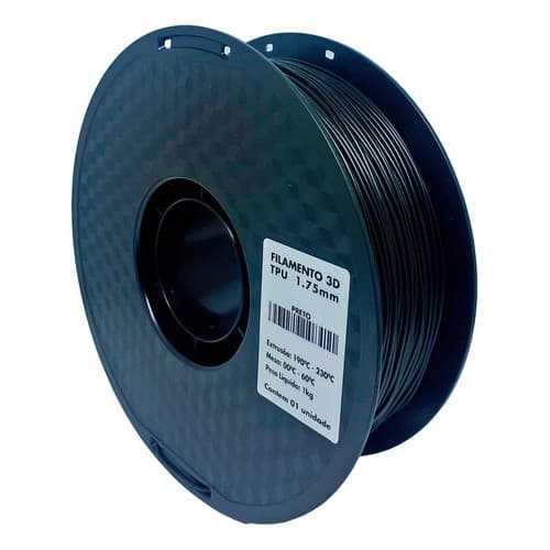 Filamento Tpu Impressora 3d 1.75mm Rolo 1kg Masterprint Preto