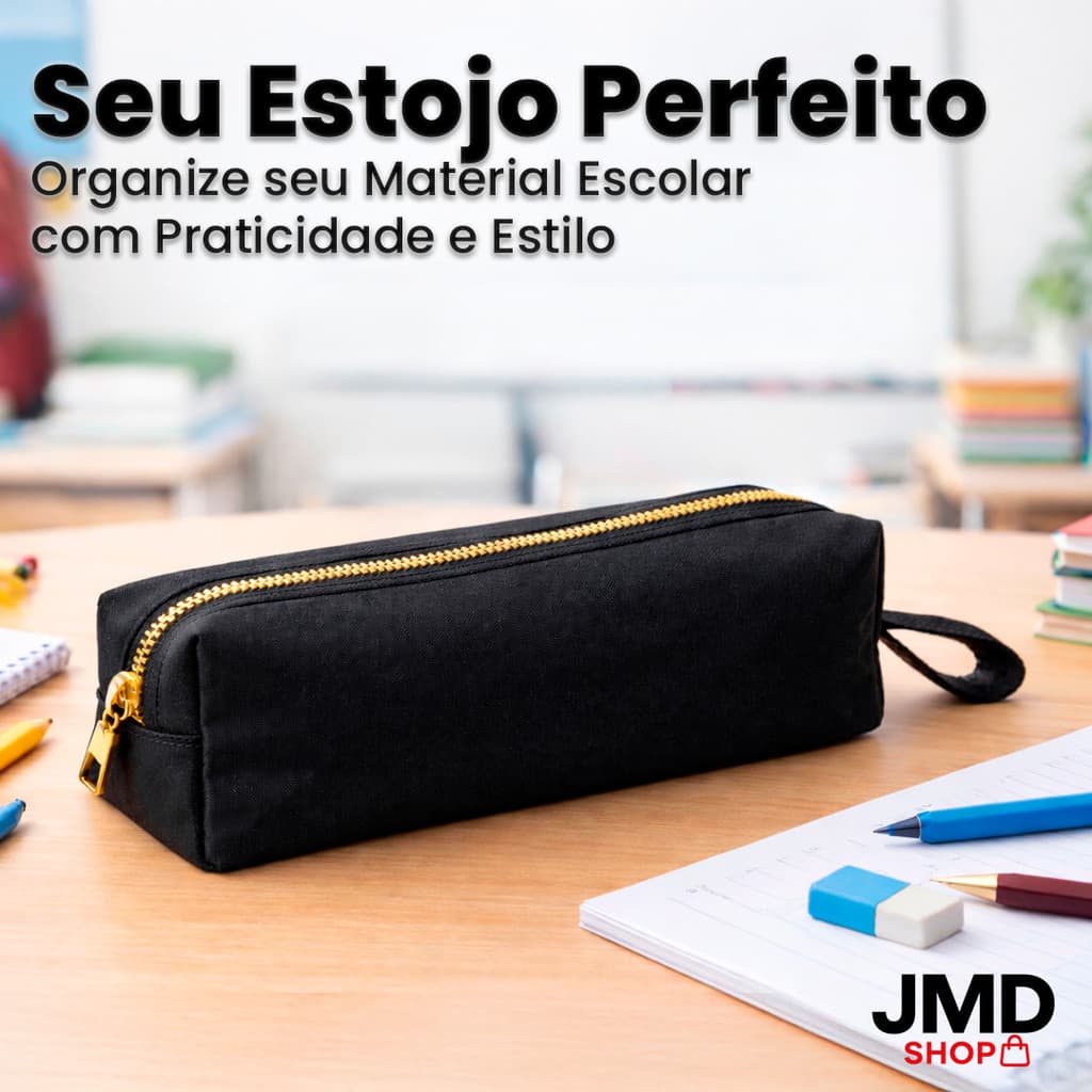 Estojo Resistente para Canetas Lápis e Acessórios com Alça Prática