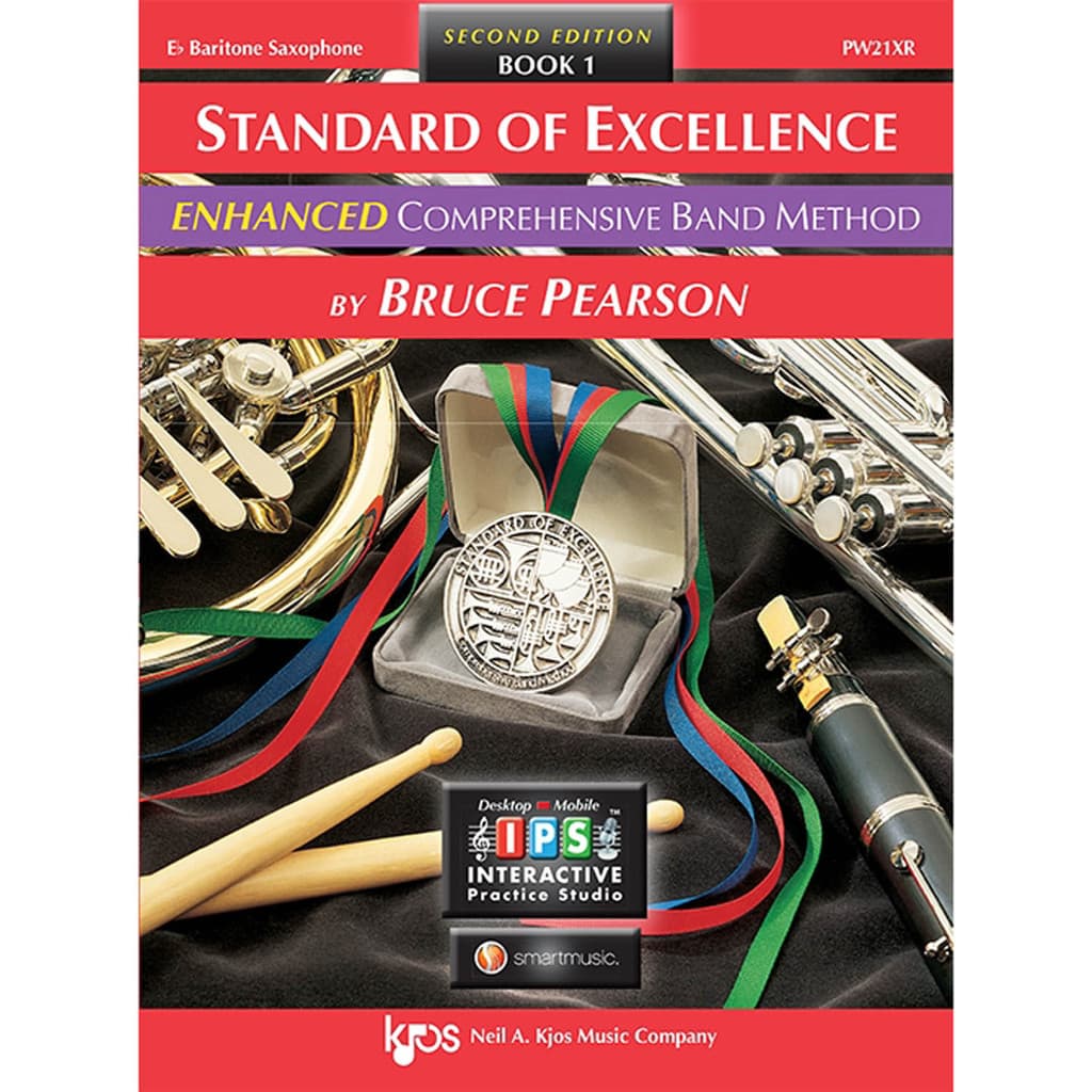 Método Sax Barítono Livro Standard of Excellence Band Method by Bruce Pearson c/ 2 Cd´s Livro 1 ( Book 1 )