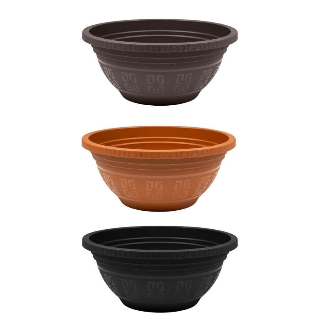 Kit 10 Vasos Cuia Redondo 6L Plástico Resistente para Rosa do Deserto