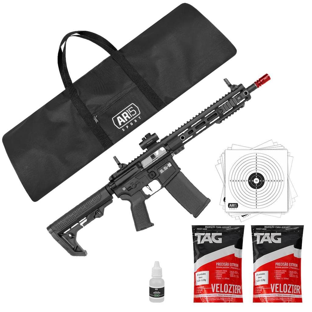 Airsoft M4 6mm Specna Arms SA-F05 Flex AEG Preta + Mira