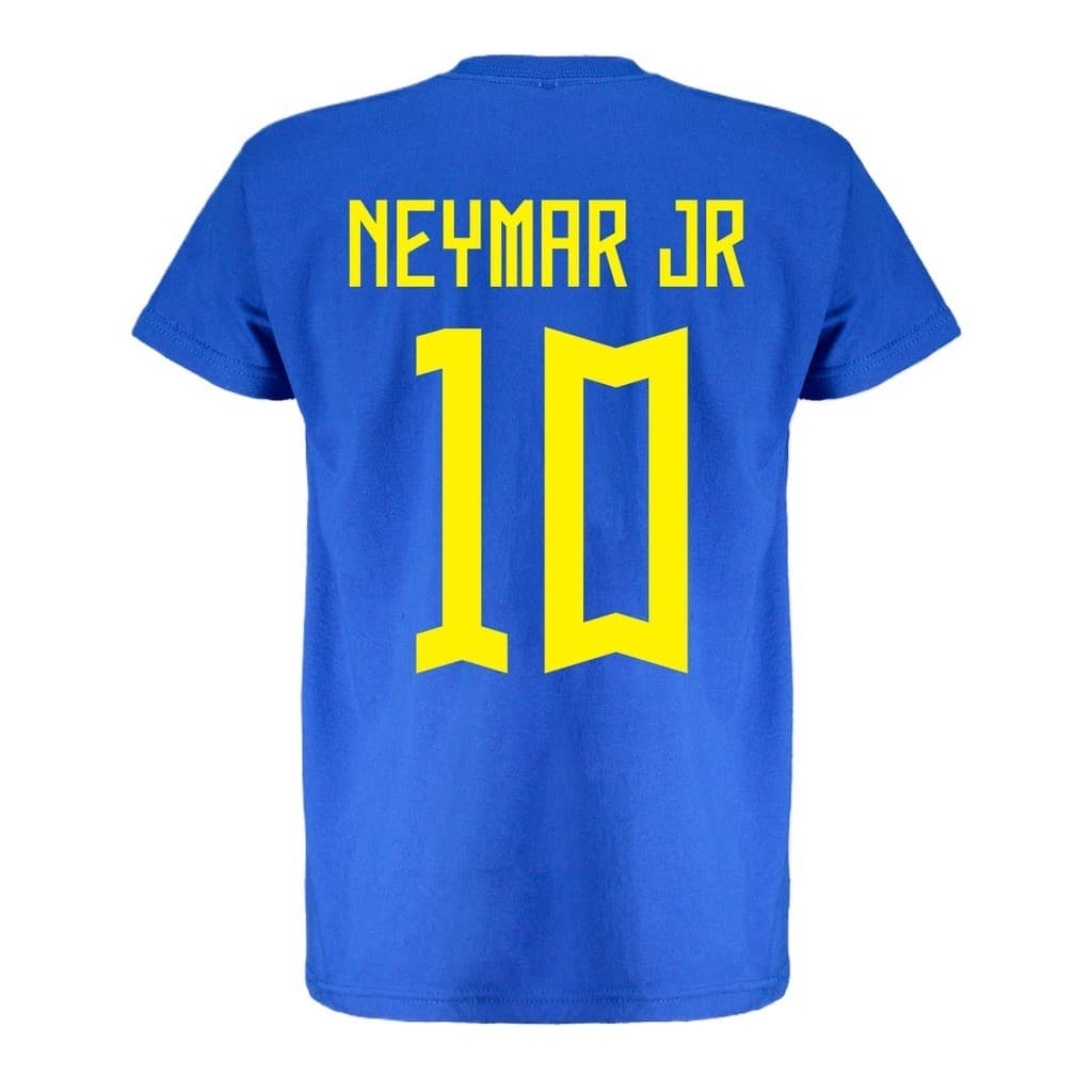 Camisa Infantil 100% Algodão Gola Redonda Brasil 10 Neymar