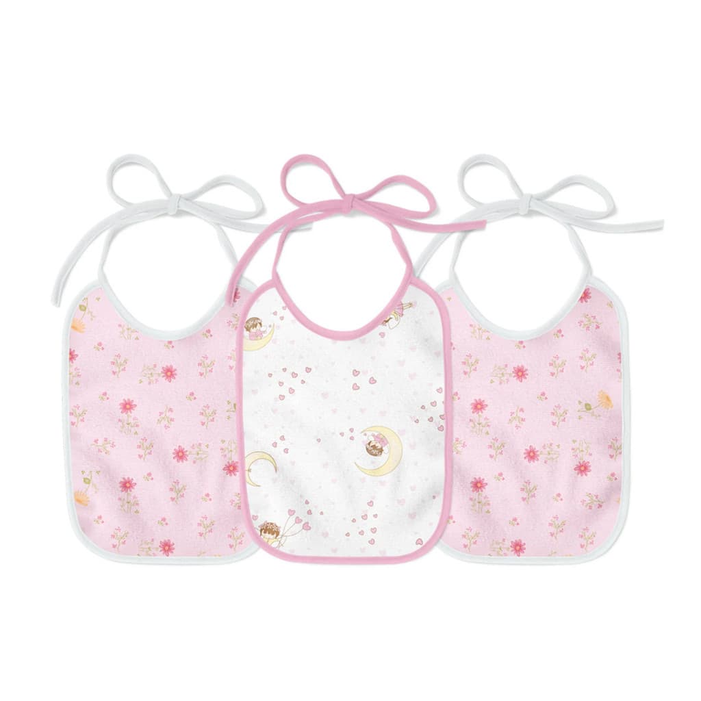 Kit 3 Babadores Flanelados e Plastificados Estampados 25x19 cm