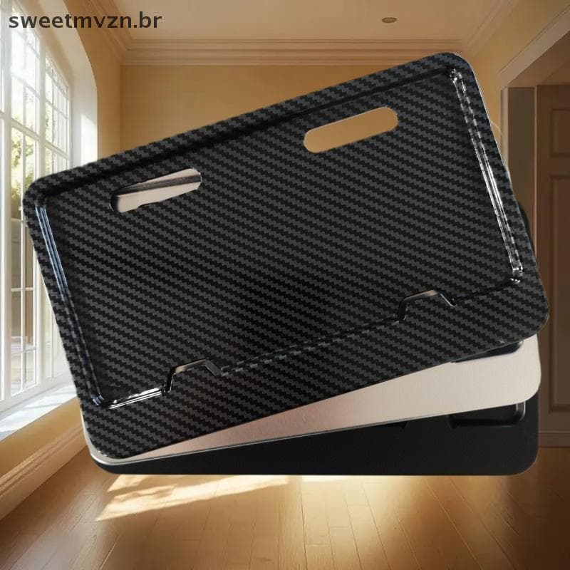 sweetmvzn 1/2 Pçs Quadro De Crachá Da Motocicleta Universal Alumínio Suporte Placa Licença Acessórios Quadros BR