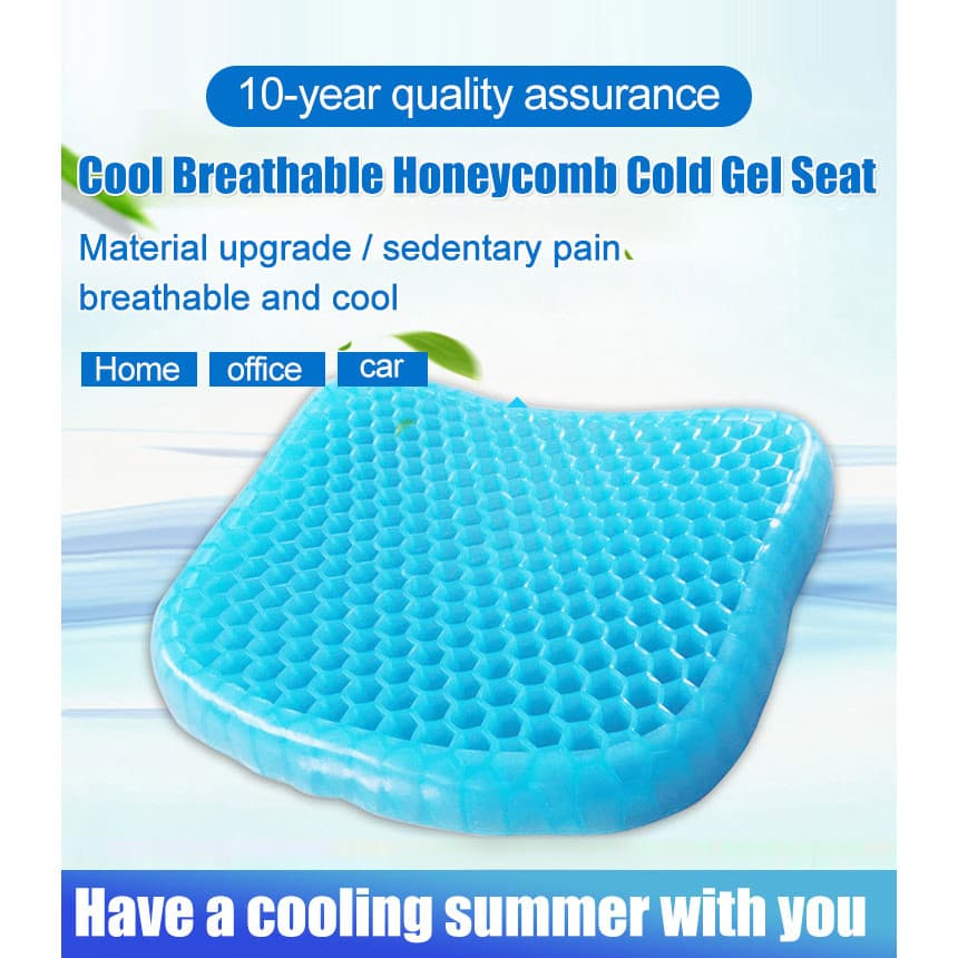 Gel Refrescante E Respirável , Almofada De Assento De Favo De Mel Para Escritório/Carro Gelo Em/Refrigerador/Resfriamento De Verão