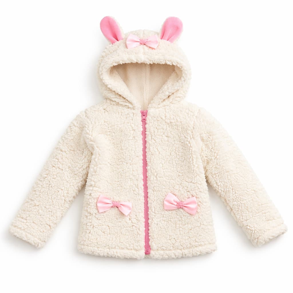 Blusa Infantil menina inverno casaco Teddy com capuz Ted JAQUETA INFANTIL Roupa Frio Moletom