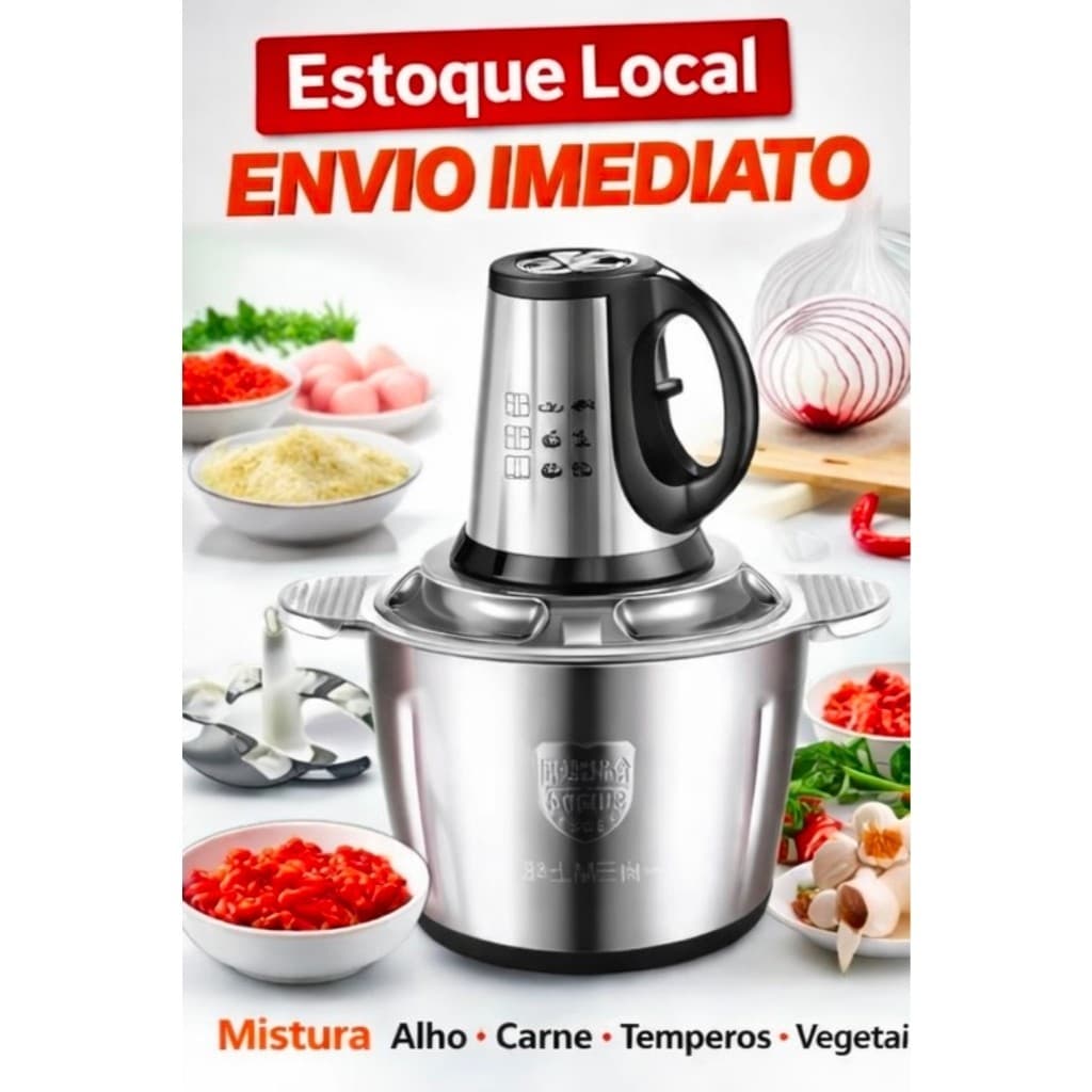 3L Picador De Alimentos Moedor De Carne Mixer Elétrica Processador Cozinha Casa 110v-220v JH