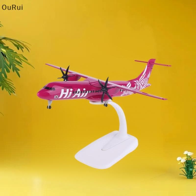 [B & C] 1 Conjunto De Aeronave Modelo De Simulação Fundida Com Rodas Trem De Pouso Coreano Hi Air Airlines ATR 20 Cm Avi