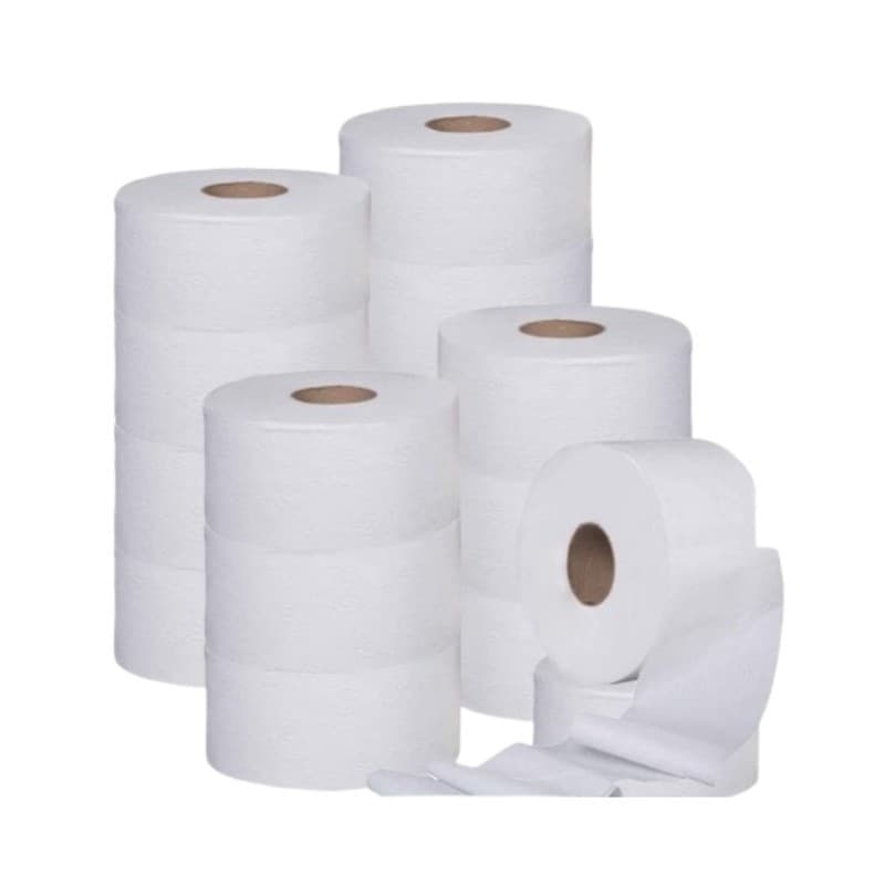 Papel Higiênico Branco Soft Rolão 300 Metros C/8 Rolos papel higienico rolao institucional papel higienico rolo grande
