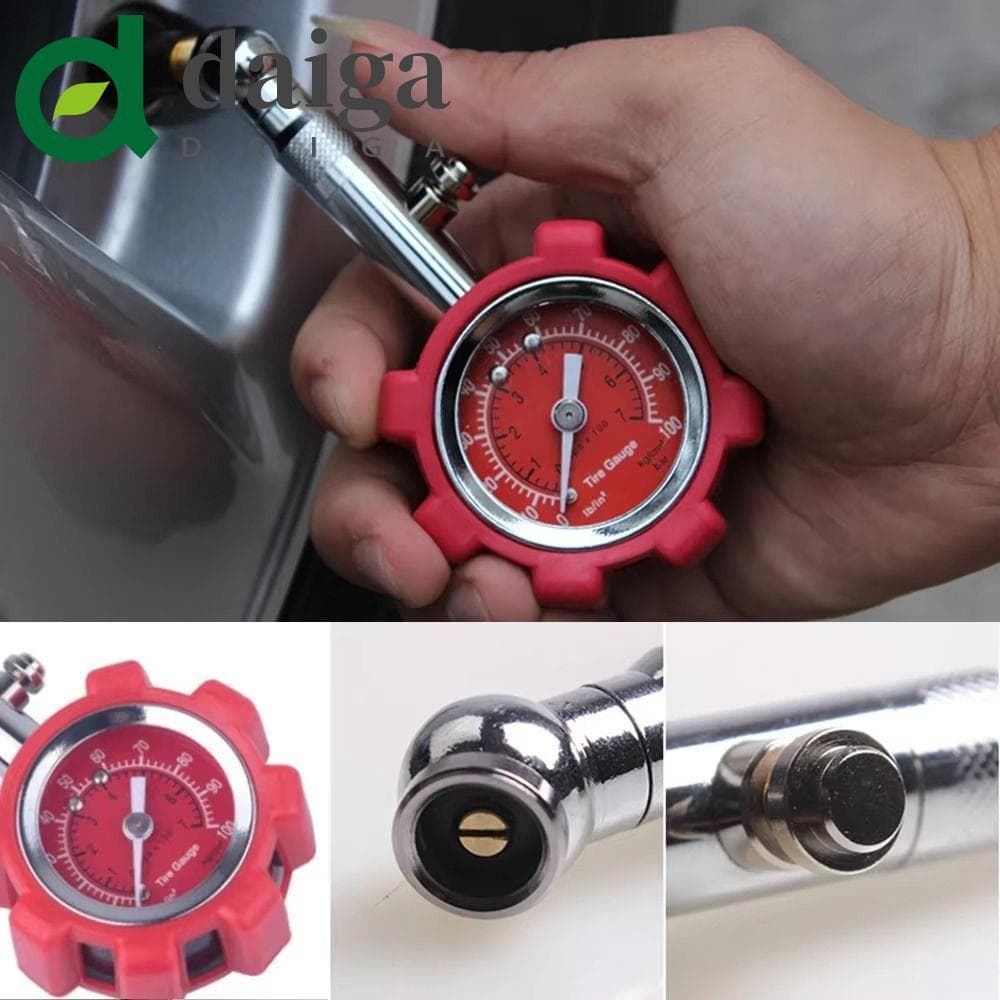Medidor De Pressão De Ar DAIGA , Pneu Com Capa Protetora De Borracha De 0 A 100 PSI , Fácil De Operar