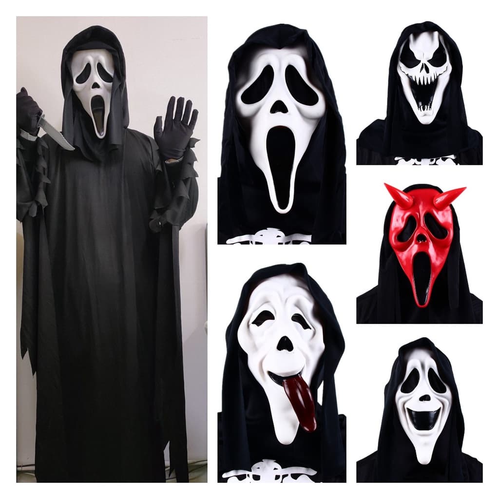 Máscara Fantasma De Gritar Adulto Cosplay Halloween Dress Party Decor Accessory