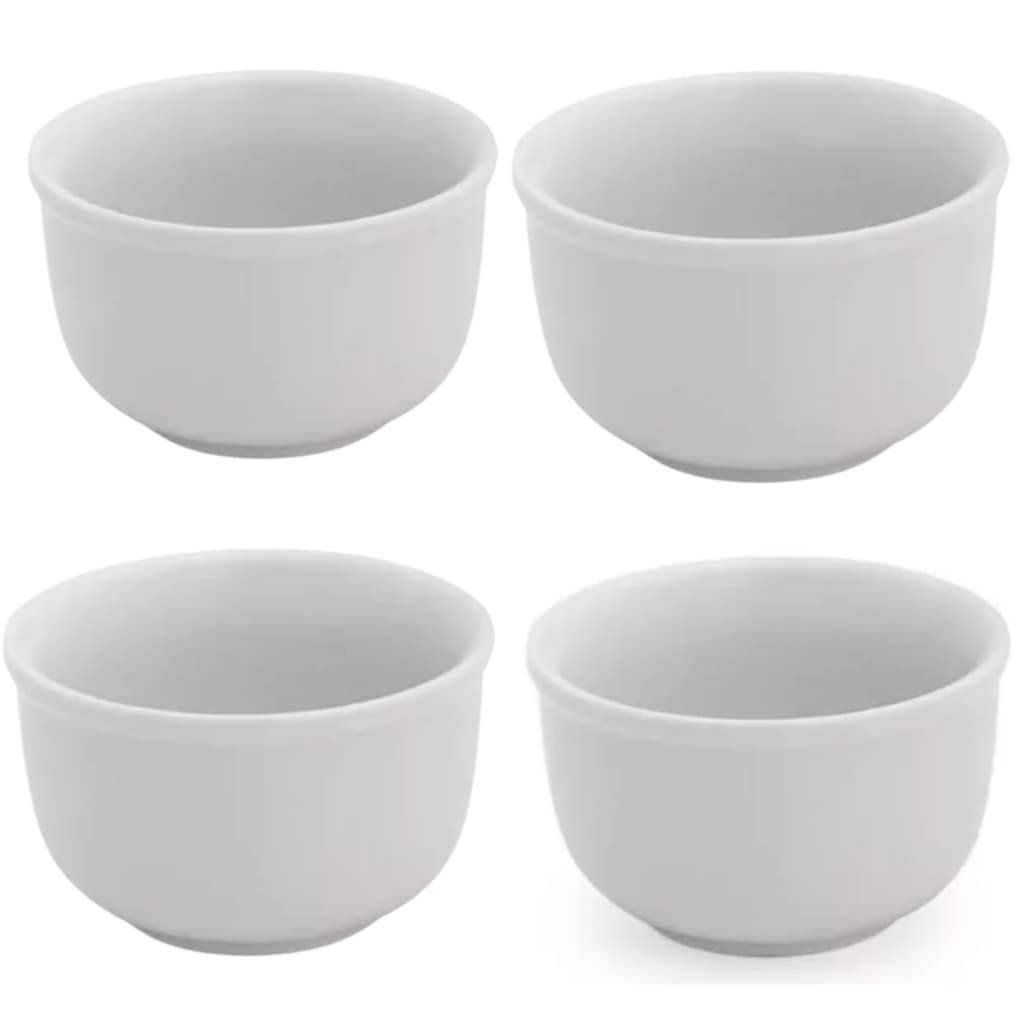 Kit 4 Cumbuca Bowl Porcelana Tigela Açaí Caldos Sopas 470ml