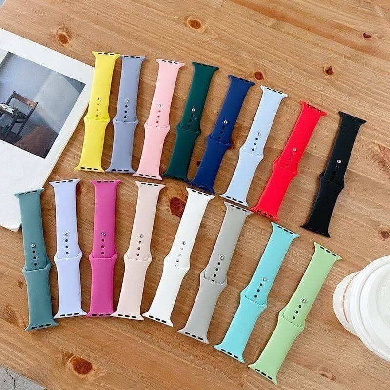 De Silicone Pulseira Lisa para Smartwatch Watch IWO 38mm, 40mm, 42mm e 44mm 45mm 49mm T800 Ultra