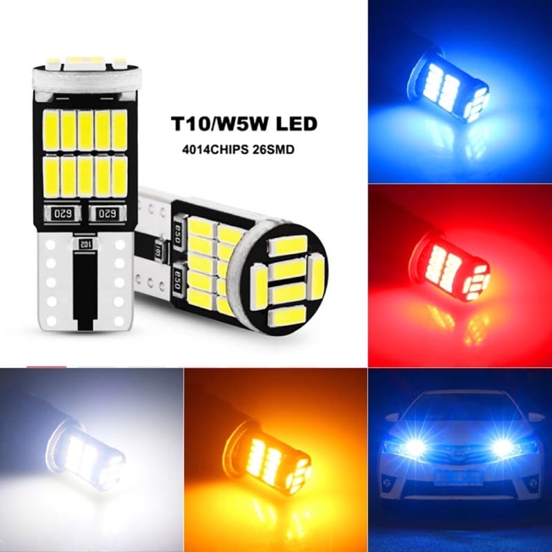Lâmpadas LED T10 26 chips Luzes De Liberação De Placas T10 W5W Tanto Para Carros Quanto Motocicletas Prontas Embarque