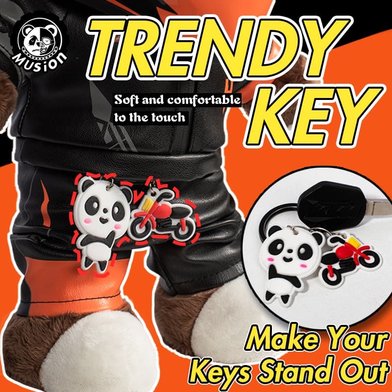 Chaveiro De Desenho Animado Panda Fofo Pingente Chaveiros De PVC