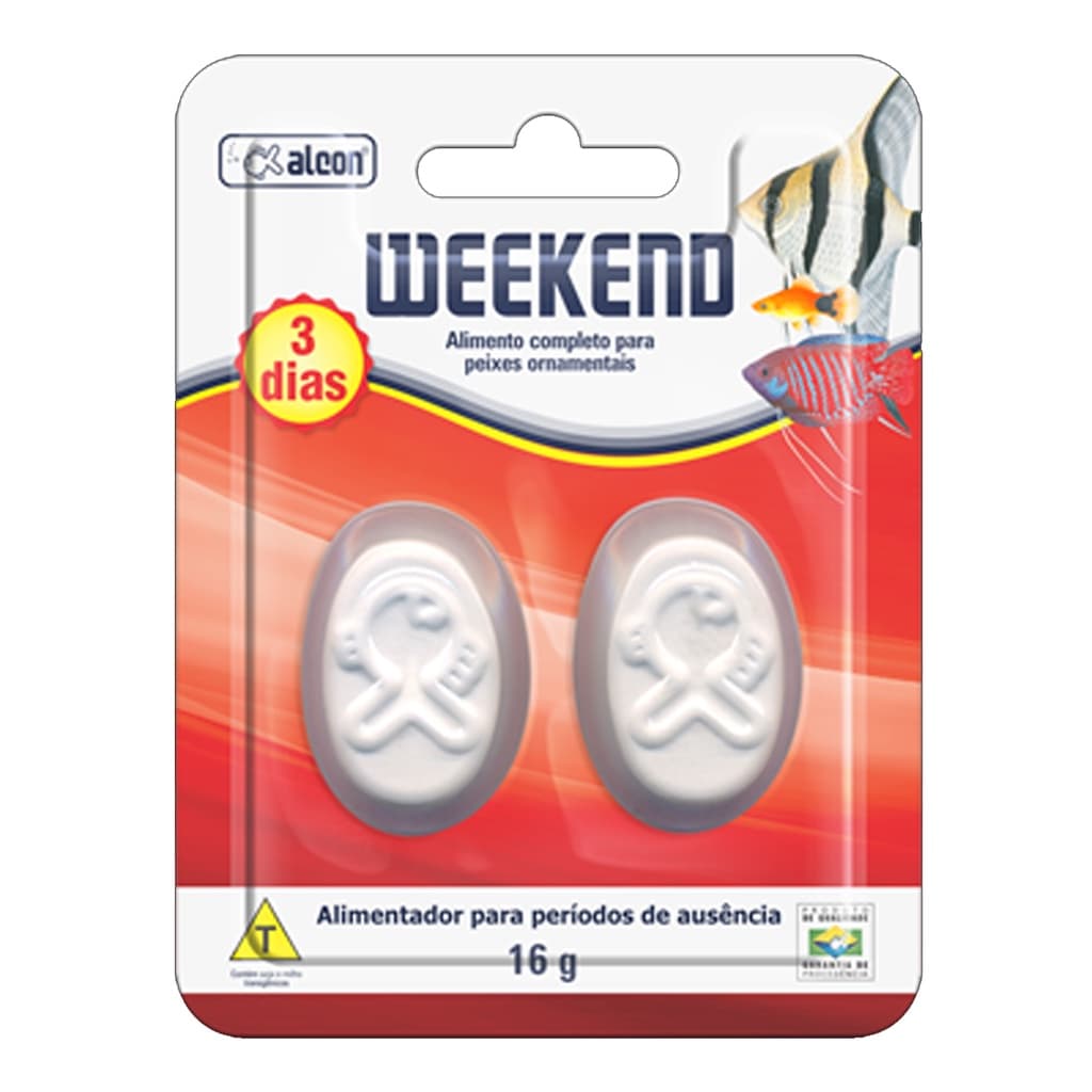 Ração para Peixe Weekend Alcon 16g (3 dias - férias)