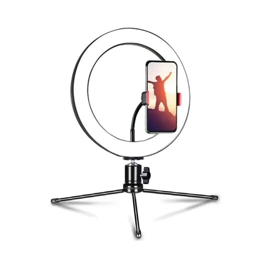 Ring Light 10 polegadas Com Tripé de Mesa e Suporte de Celular  fang