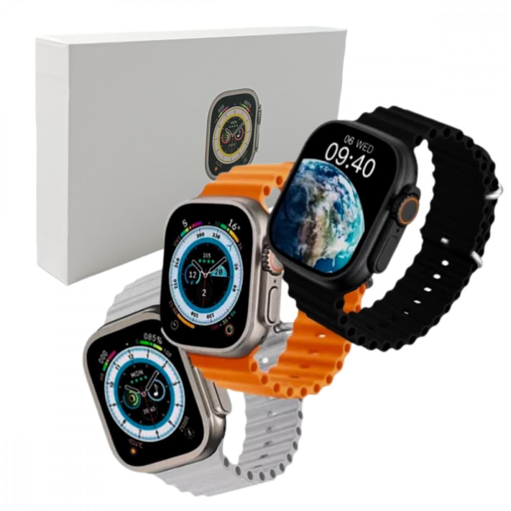 Smartwatch Laranja 41mm Ultra 8 Mini: Tecnologia em Seu Pulso
