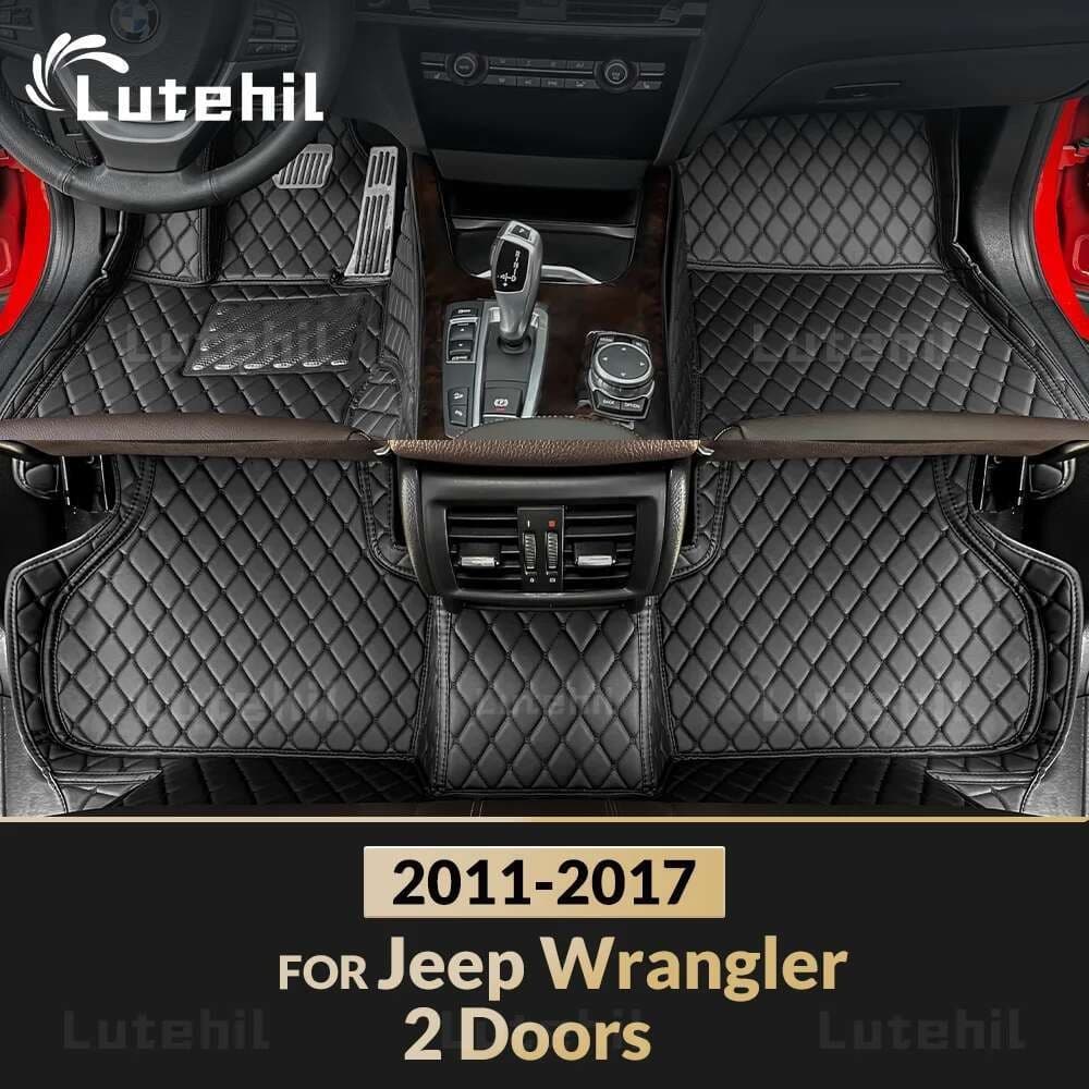 Tapetes De Carro Para Jeep Wrangler (2 Portas) 2011 2013 2012 2014 2015 2016 2017 Almofadas De Pé Personalizadas Acessór