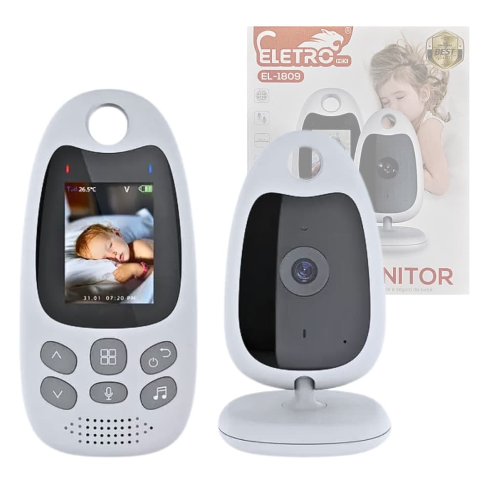 Babá Eletrônica Câmera Portátil Com Monitor Vídeo Colorido Baby