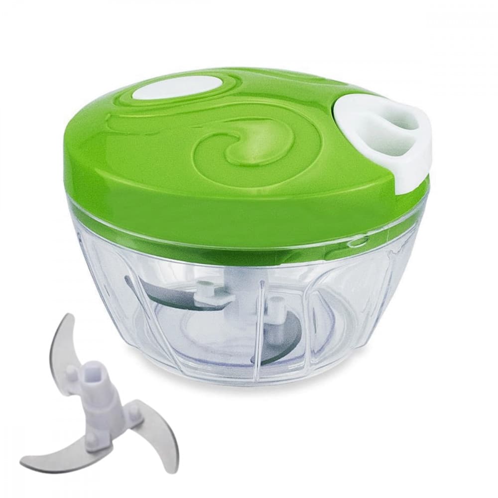 Mini Triturador Manual Rosa com 3 Lâminas - Compacto!