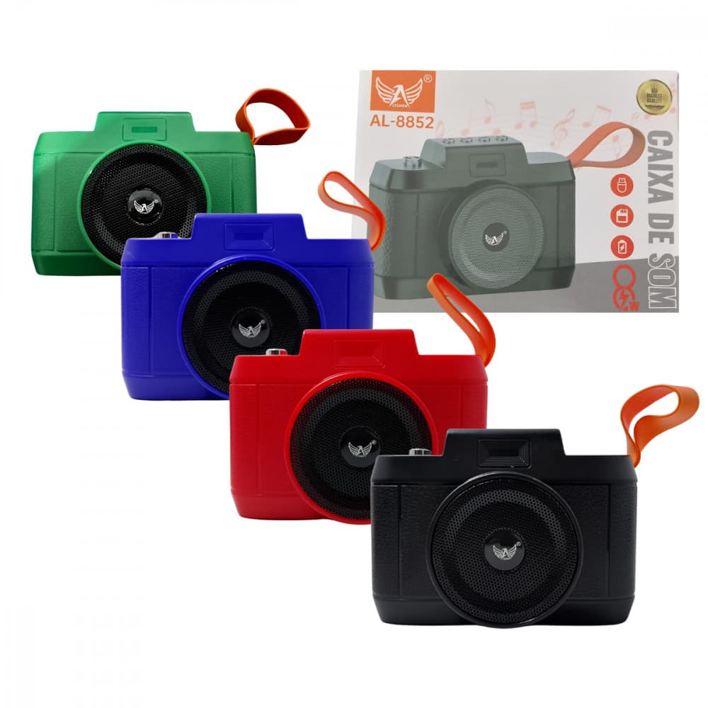 Caixa de Som Bluetooth Câmera Portátil 8W - Altomex