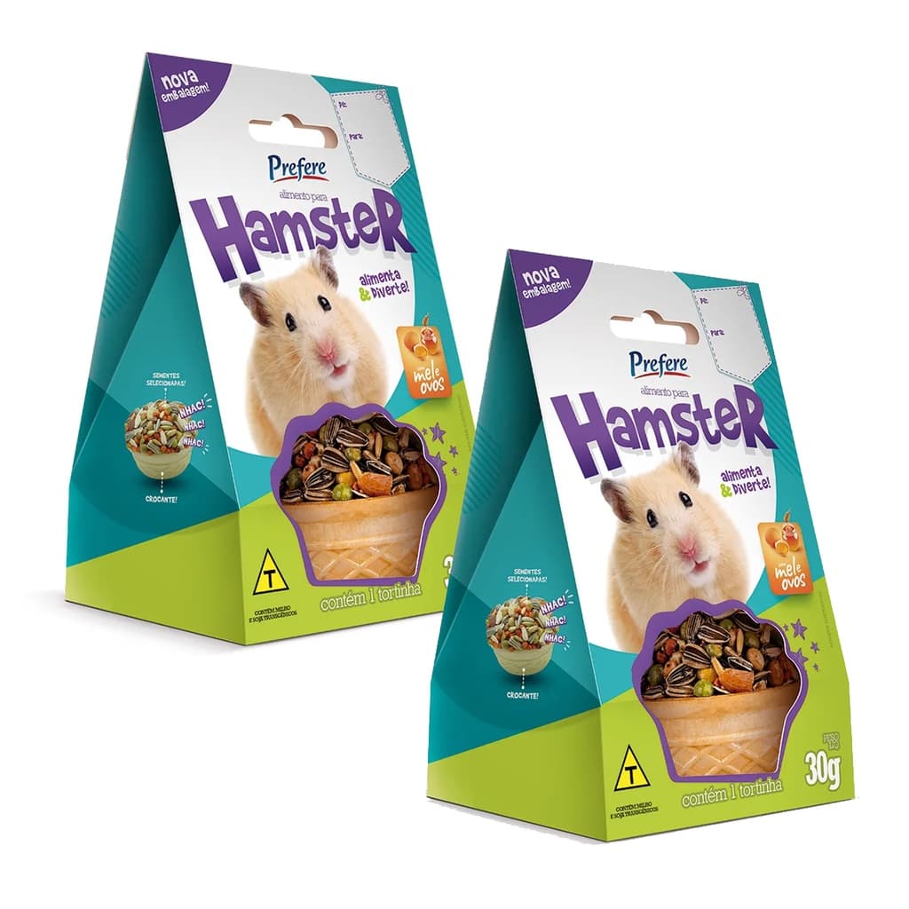 2UN - Tortinha para Hamster Prefere com Mel e Ovos (30g)