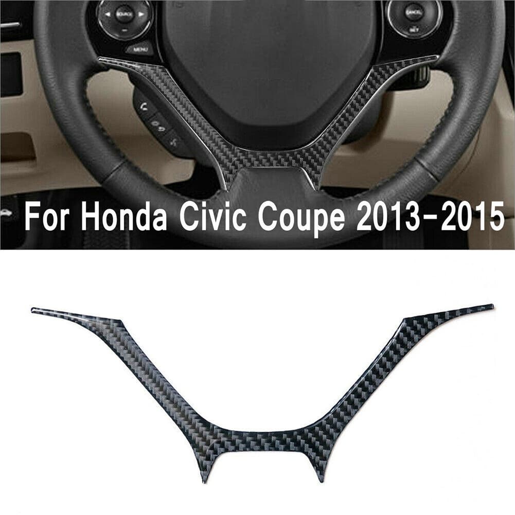 APZ Painel De Fibra De Carbono Para Volante De Carro Guarnição Da Capa Honda Civic Coupe 2013-15