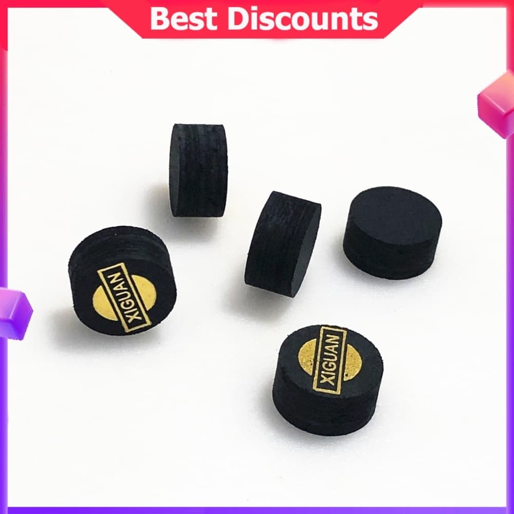 XG 5 Peças Pontas De Taco De Sinuca De 14mm Com 5 Camadas De Couro Baked