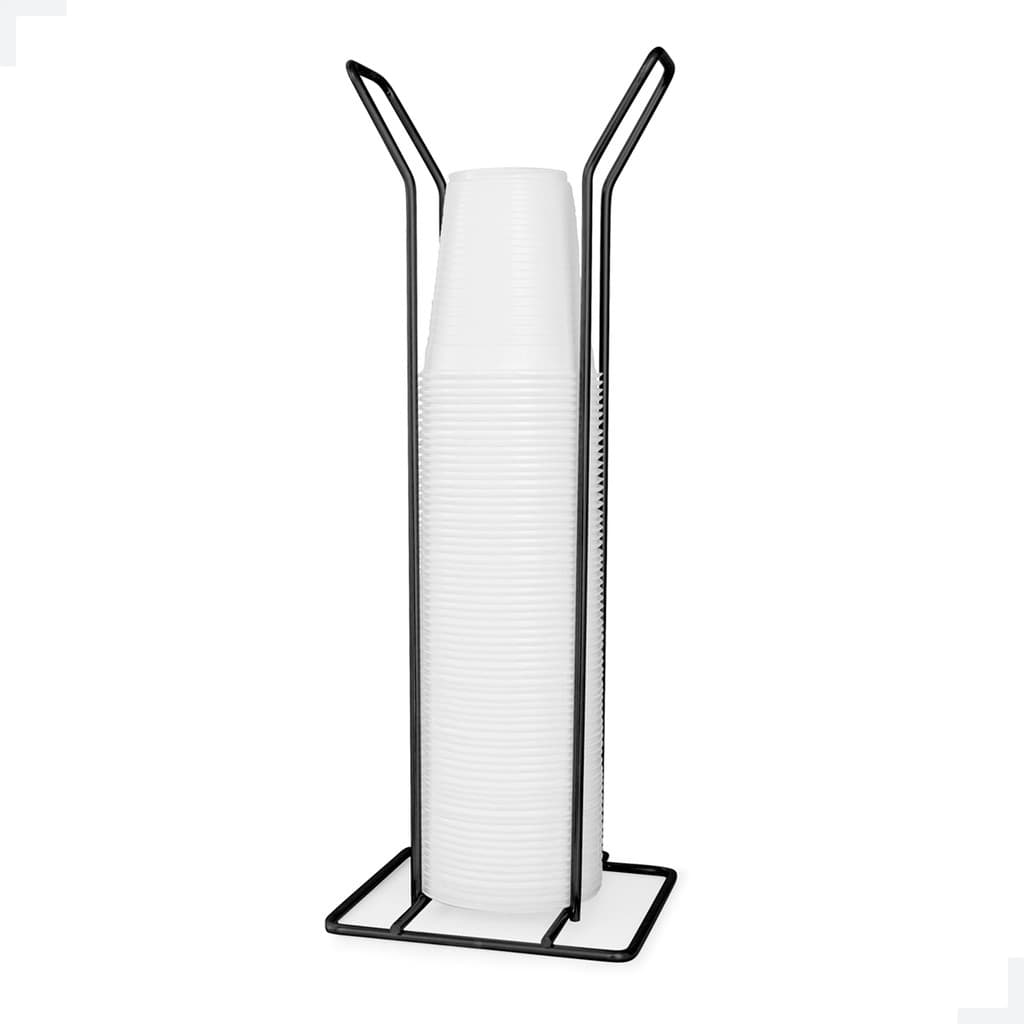 Suporte Porta Copos Descartáveis 200ml Preto – Ideal para Café, Prático e Organizado