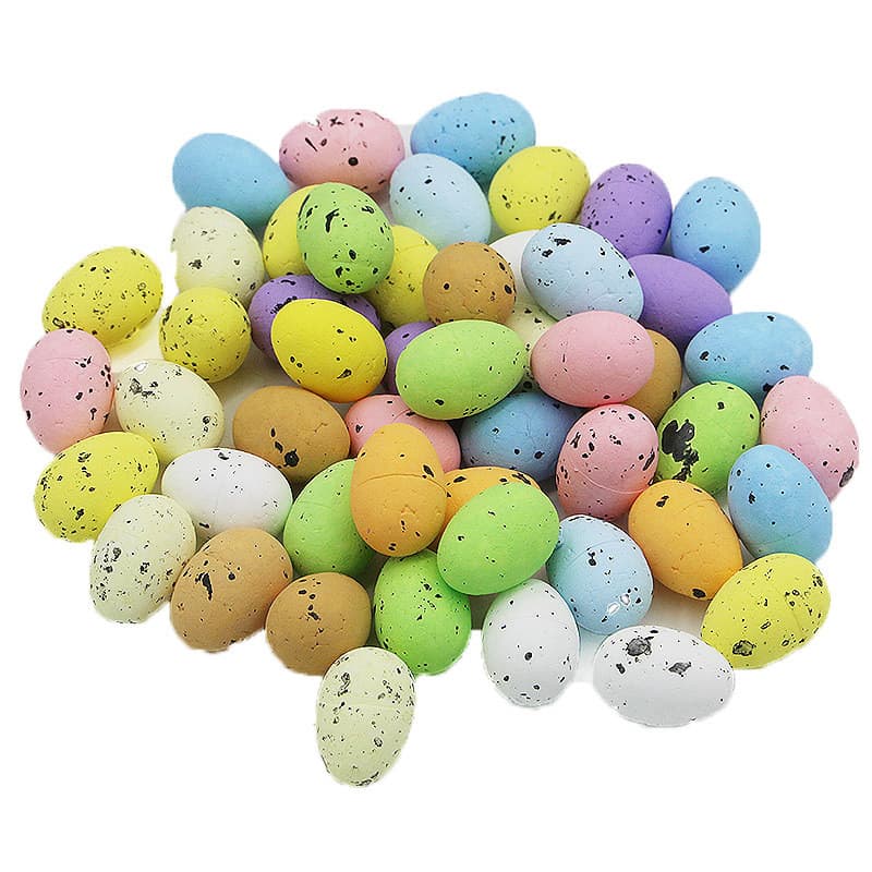 (50 Unidades/Pacote) 2 * 2.5cm Multi-Cor Ovo De Páscoa Espuma Simulação Pai-Filho Atividade Festival Decoração Decoraçõe