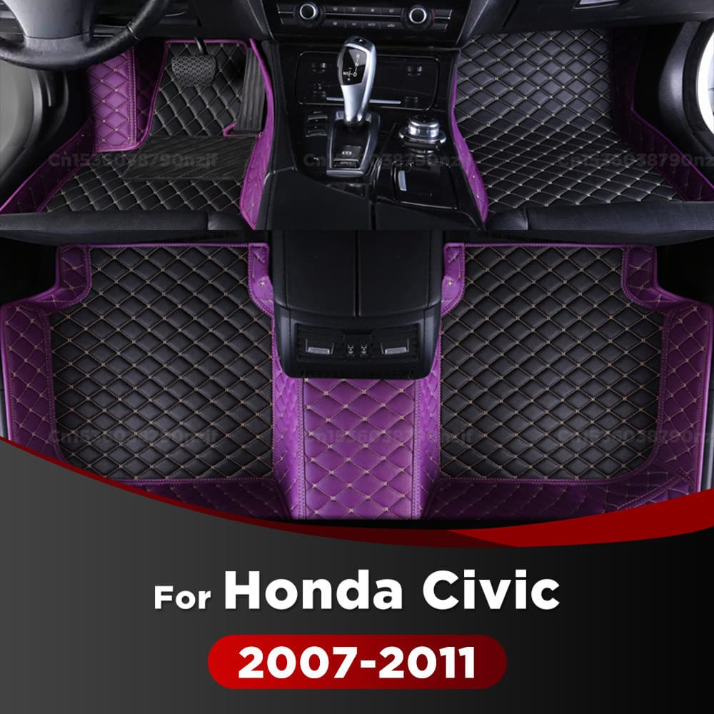Para Honda Civic 2007 2008 2009 2010 2011 Tapetes De Carro Personalizado Almofadas De Pé Automóvel Capa Acessórios Inter
