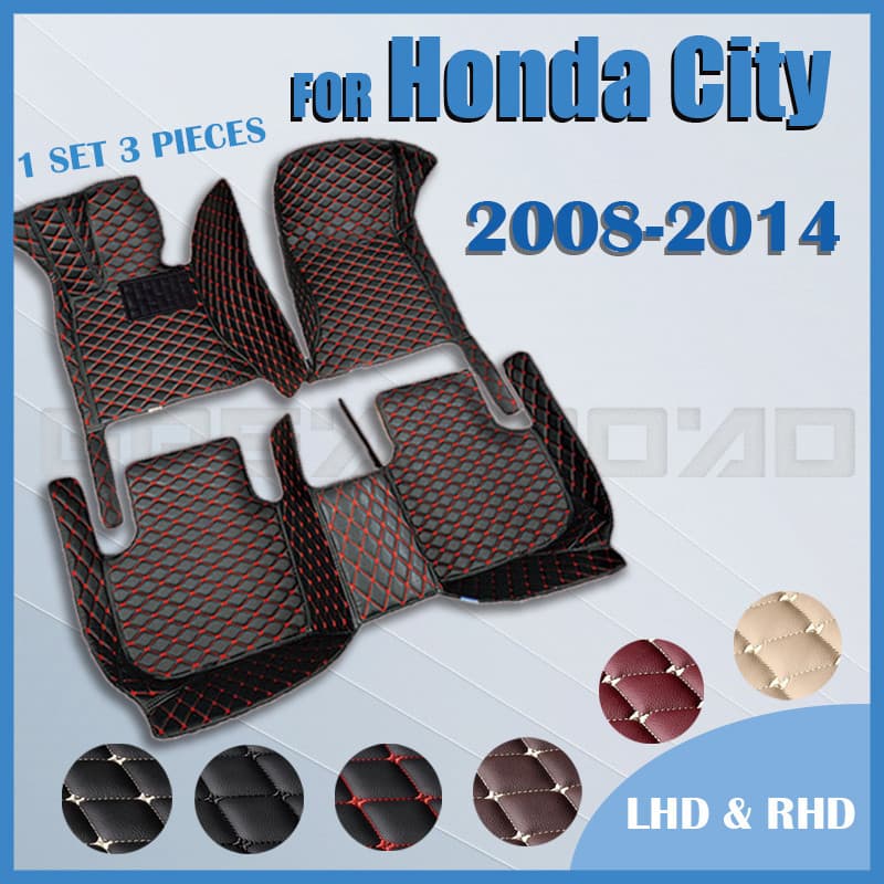 Tapete Automotivo Personalizado Para Carros Da Cidade De Honda city 5 Lugares 2008 2009 2010 2011 2012 2013 2014 Tapetes