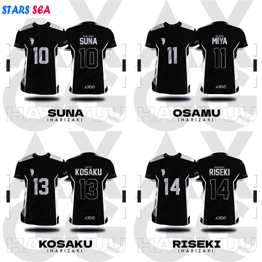 Haikyuu Inarizaki Camiseta Anime De Secagem Rápida Roupa Esportiva Casual Respirável Jersey