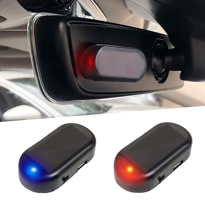 Alarme De Segurança Solar Para Carro Sem Fio Lâmpada De Anti-Roubo LED Intermitente Luz Decorativa