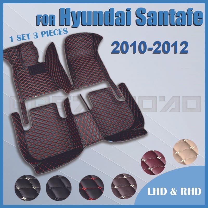 Tapetes Para Carros Hyundai Santa Fe (FIVE SEAT) 2010 2011 2012 Pés De Automóveis Personalizados